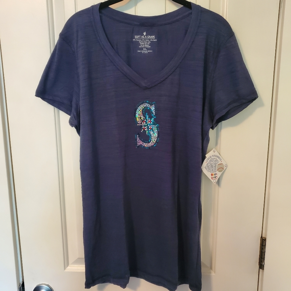Seattle Mariners women's t shirt XL nwt, sparkly! ✨️